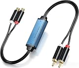 Medrialife Ground Loop - Filtro isolante con cavo audio RCA, filtro anti-interferenza per sistema stereo auto, casa, altoparlante Bluetooth, plug and play