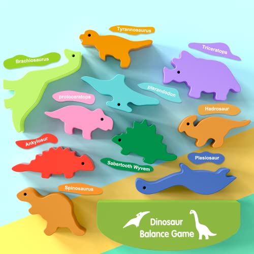 Fronor Toys For 3-7 Year Old Boys Girls, Dinosaur Building Wooden Blocks Stem Montessori Educational Stacking Toys Birthday Toys Gifts For 3 4 5 6 7 Year Old Girls Gifts (Green) #TOP5