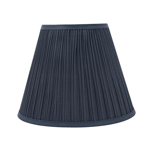 Aspen Creative 33051A, Hardback Empire Transitional Spider Lamp Shade, Mushroom Pleated Stone Blue, 7" Top x 13" Bottom x 10" Slant by Aspen Creative - Image 3