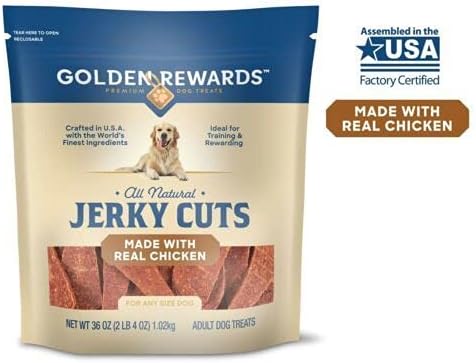 Golden Rewards Pack of 2, Premium All Natural Jerky Cuts, Made with Real Chicken, 36 Ounce