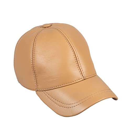 Image of Genuine Leather Unisex Baseball Cap