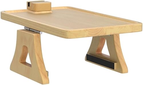 Miniatura 4 de TISEMENT Bandeja de sofá para sofá ancho, brazo de sofá con clip de 15 x 9.8 pulgadas con soporte giratorio de 360, espacio de ensanchamiento de