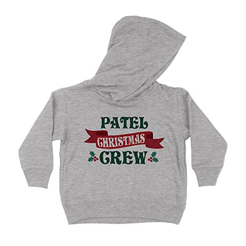 Patel Christmas Crew Kids Hoodie Sweatshirt Toddler 5T Heather Grey