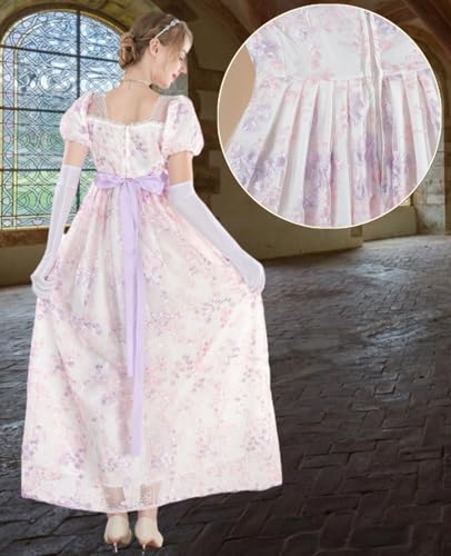 Image of NSPSTT Women Girls American Pioneer Colonial Dress Prairie Costume