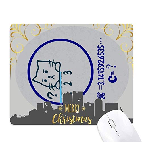 Tapis de souris problème de maths et chat de Noël, en caoutchouc antidérapant pour bureau