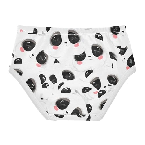 Cute Cartoon Panda Black White Toddler Underwear Floral 2t Cotton Panties Little Girl Bright Kids Undies Briefs2