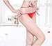 Generic Women Tie Side G-Strings Thong Tanga Easy Off Cotton Underwear Adjustable G-Strings Panties Briefs (Cotton, Red)