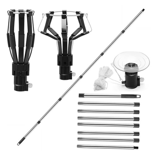 QUILSTM Amplíe el alcance con el cambiador de bombillas para postes de iluminación. Dispositivo multifuncional para cambiar bombillas en techos altos, poste de 8 secciones