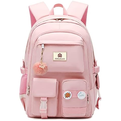 Laptop Backpacks 15.6 Inch School Bag College Backpack Anti Theft Travel Daypack Large Bookbags for Teens Girls Women Students (Pink, L) Cover