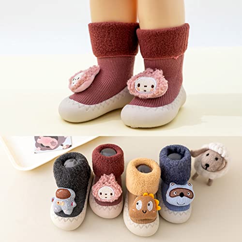 Slides Shoes Toddlers Infant Toddle Footwear Winter Toddler Shoes Soft Bottom Indoor Non Slip Warm Cartoon Animal Floor Socks Shoes Infant Slipper Boy3