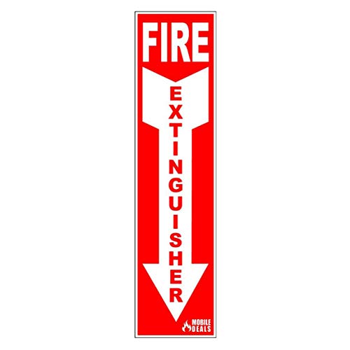 Amerex A411, 20lb ABC Dry Chemical Class A B C Multi-Purpose 20 Pound Fire Extinguisher with Wall Bracket, Mobile Deals Sticker Sign and Blank Inspection Tag