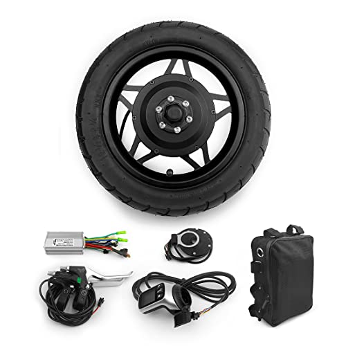 36V 250W Bike 12 Inch Motor Wheel Kit With LCD Thumb Throttle For scooter Bicycle Small Front Rim With tire (36V 250W Black)