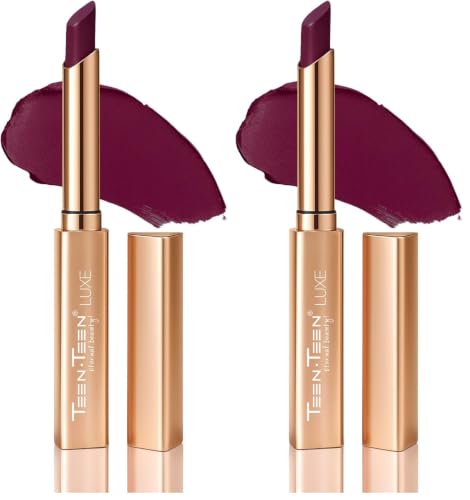 Image of TEEN TEEN LUXE Matte Lipstick | Long Lasting | Ultra Smooth | Velvet Finish Rich Pigmented Lip Shade | Lightweight & Travel Friendly Lip Color Stick | Date-Night, 1gm (Pack of 2)