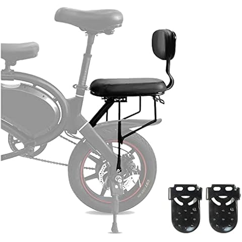 NELOMO Rear Seat Cushion Footrest Set Children Saddle Seat Foot Pedals Set Child Back Seats Compatible with F Wheel DYU Electric Bike Cover