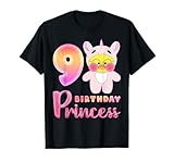 Birthday Girl 9 Year Old, Lalafanfan in Unicorn Kigurumi T-Shirt