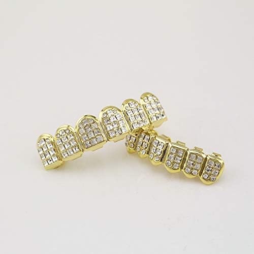 Grills de Dientes Chapados en Oro y Plata 18K con CZ miniatura 2
