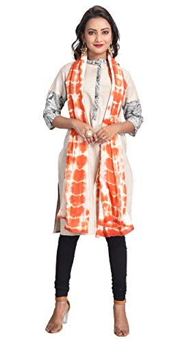 Image of Women's Pure Cotton Traditional Authentic Shibori Tie Dye Dupatta Chunni