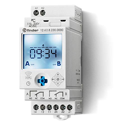 Finder serie 12 - Interruptor horario semanal 2co on/off/pulso nfc
