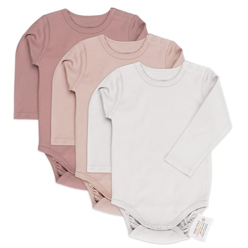 LaLoona Baby Body Langarm 3er Pack - Langarmbody Set aus Baumwolle, Bodies...
