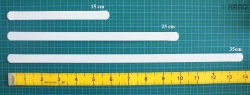HAND 4 Pcs Metal White Boning for Corsets - 12 mm Wide (Size 25 cm)