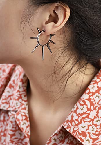 Sacina Gothic Punk Spike Earrings, Zinc Alloy Spike Earrings Pendant, Goth Jewelry Gift For Women, Men, Christmas Gift For Women, Men #TOP1