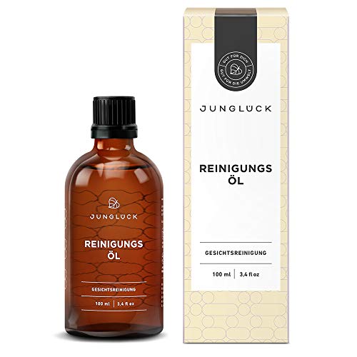 Junglück Reinigungsöl | 100 ml Cleansing Oil mit pflegendem Arganöl, Jojobalöl & Rizinusöl | Vegan und ohne Zusätze | Made in Germany Cover