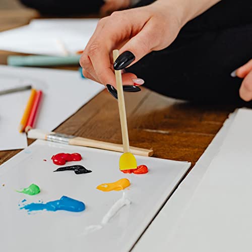 Blmhtwo 40 Pieces Round Sponges Brush Set, Paint Sponges For Painting Sponge Paint Brush With Wood Handle And Sponge Head Paint Sponges For Kids Diy Painting Arts And Crafts（Yellow, 2Cm/0.8 In #TOP3