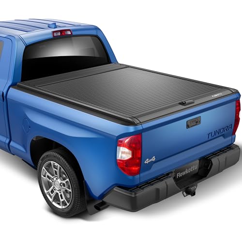 Image of Flowkottu Retractable Tonneau Cover Fit Toyota Tundra 2014-2026 Truck Bed