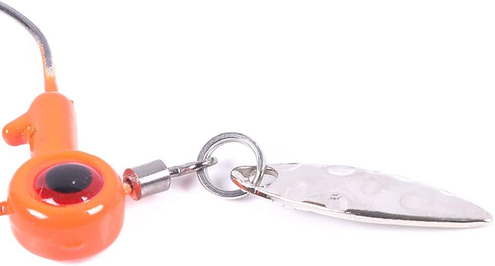 1.18in Spinner Jigheads Spoon Lures Kit Baits 0.12oz.Hard Metal Fishing Lure Bass Trout Salmon Saltwater Freshwater