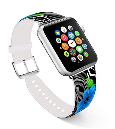 Ecute Bands Compatible with Apple Watch 41mm/40mm/38mm,Silicone Waterproof Replacement Women Men Bands Strap for iWatch Series 8 7 6 5 4 3 2 1 SE - White Black Checkered