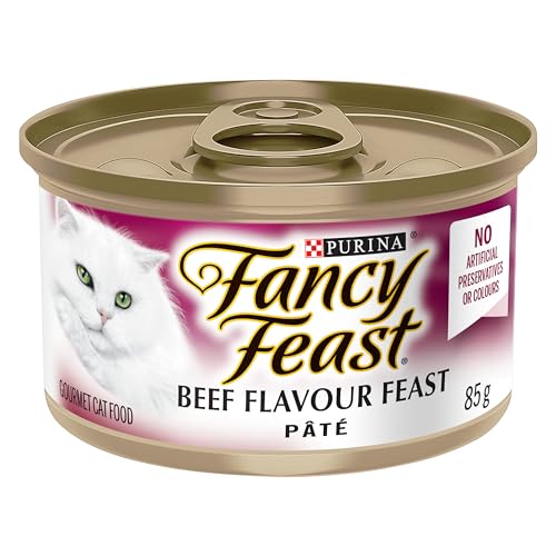 Fancy Feast Wet Cat Food, Pate Beef Flavour - 85 g Can (24 Pack) image 3