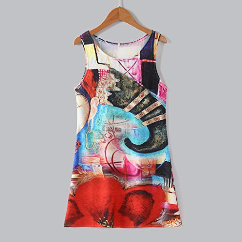 Mikiokses Little Girl's Cotton Linen Dress Sleeveless Irregular Crew Neck Sundress Swing Twirly Sundress With Belt #TOP4