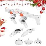 Tyasoleil VR Handle Accessories for Meta Quest 2 & 3, Humanized Weighted Stock for Quest 3S/3S Xbox Edition, Enhance Control Feel, Realistic FPS Gaming Experience (White)