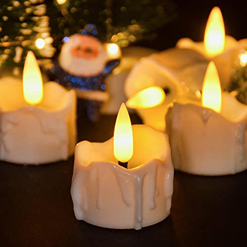 Velas de té sin llama seguras para niños y mascotas lote de 12 velas LED parpadeantes con pilas
