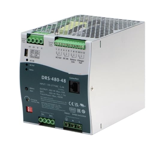 DRS-480 All-in-one Intelligent Security Power Supply 480w 24v 36v 48v AC DC Power Units with DC UPS Battery Charger(48V_480W)
