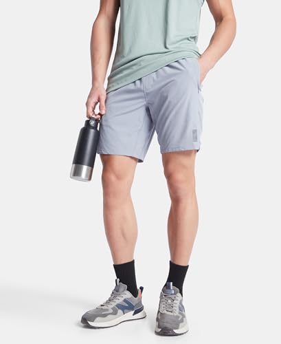 Image of Jockey MV20 Men's Recycled Microfiber Elastane Straight Fit Solid Active Wear Shorts