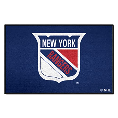 FANMATS 35552 NHL Retro New York Rangers Starter Mat Accent Rug - 19in. x 30in.