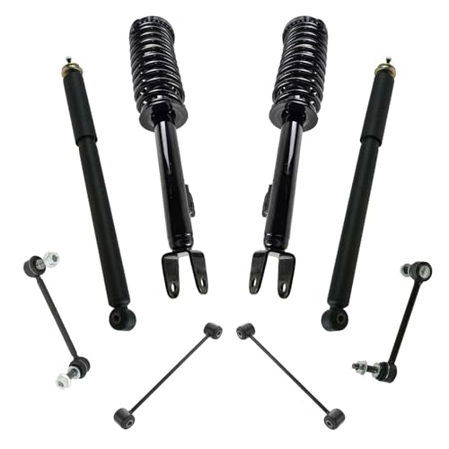 Image of TRQ Front and Rear Suspension Kit Complete Strut & Coil Spring Assembly Shock Absorber Sway Bar Stabilizer Link Compatible with 2005-2010 Chrysler 300 2006-2010 Dodge Charger 2005-2008 Magnum