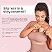 Hollywood Fashion Secrets Non-Adhesive Silicone Inserts Nipple Cover with Storage Pouch - Ultra-Thin, Reusable Nipple Covers for Women, No-Show Coverage, Medium Shade