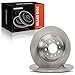 A-Premium 12.61 inch (320.2mm) Rear Solid Disc Brake Rotors Compatible with Select Jeep Models - KL Series Cherokee 2014-2021, 2-PC Set