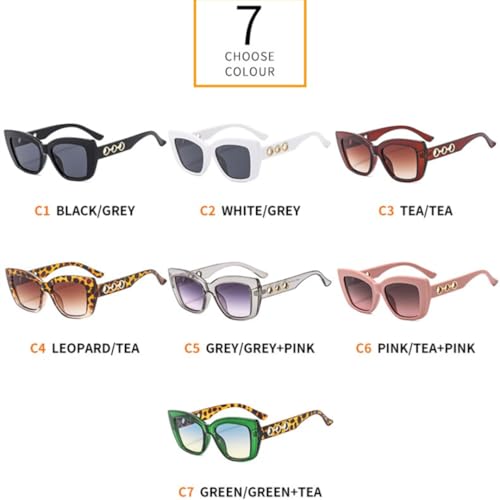 Lunettes de soleil œil de chat vintage en acétate noir brillant - 7