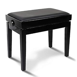 IBOWZ Banquette Piano Banc,Tabouret Piano Banc de Piano à Hauteur Réglable Ascenseur Hydraulique Tabouret de Piano Coussin Rembourré en Bois Massif Luxueux Confort Noir Brillant - Les Beatles, Paul McCartney, John Lennon, RIngo Starr, George Harrison