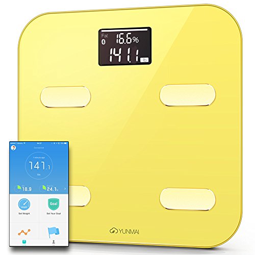 Yunmai Color Smart Scale - Body Fat Scale with New Free APP & Body Composition Monitor with Extra Large Display