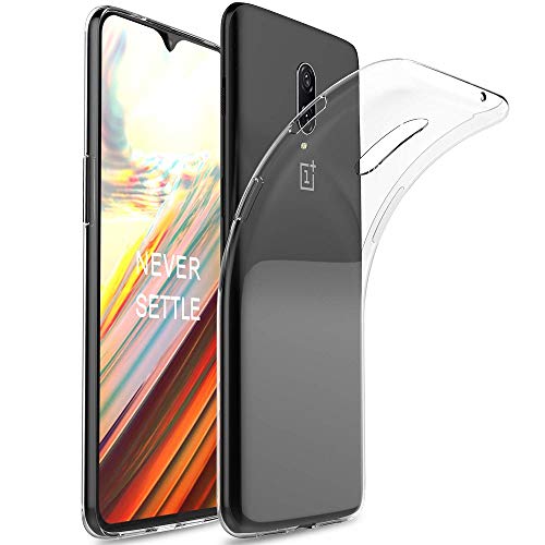 REY Funda Carcasa Gel Transparente para ONEPLUS 6T / One Plus 6T, Ultra Fina 0,33mm, Silicona TPU de Alta Resistencia y Flexibilidad