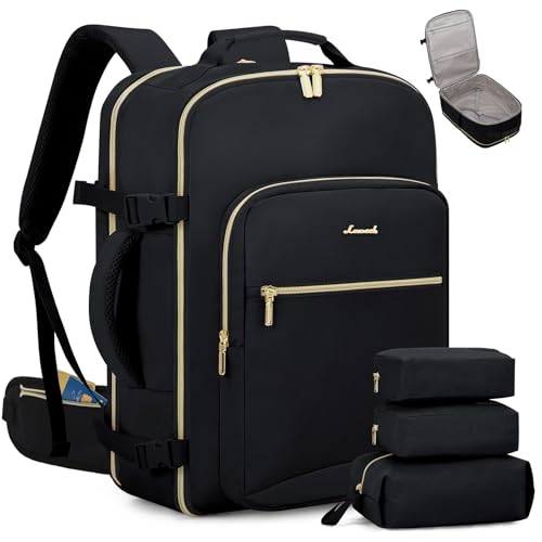 Image of LOVEVOOK 40L Travel Backpack with Waist Strap,Flight Approved Carry on Backpack,Waterproof Personal Item Travel Bag,TSA Carry on Luggage Suitcase Travel Essentials,Gifts for Women & Men,fit 17 inch Laptop