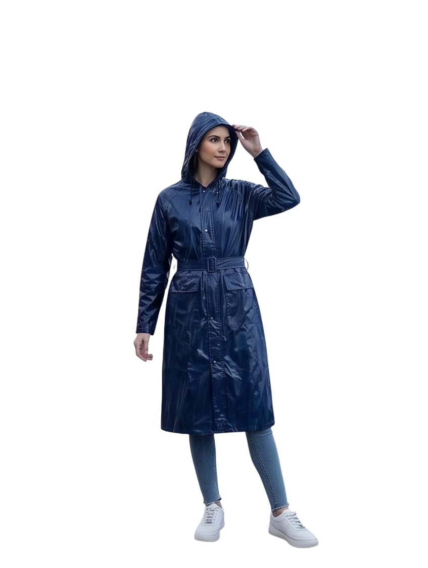 moonxs Men’s Waterproof Long Raincoat with Hood – Stylish & Durable Rain Wear-picture-35