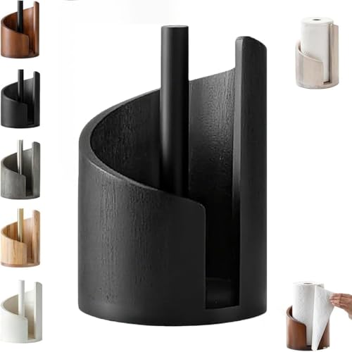 Mountain Paper Towel Holder&Wooden Paper Towel Holder Countertop - Rustic Mountain Design, Stable...