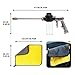 High Pressure Foam Gun Car Wash Sprayer + Washing Towel, Heavy Duty Metal Garden Hose Nozzle with 100cc/3.5oz Plastic Soap Dispenser Bottle, For Gardening, Watering Plants, Floor Cleaning