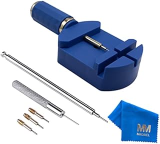 MMOBIEL Uhrenarmband, Armband, Verbindungsstiftentferner, Reparatur-Set für Uhrmacher mit Stiften, Federschieber, Stahlstanzer
