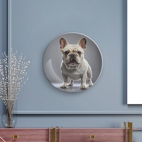 Plato Decorativo French Bulldog de Porcelana Ósea 7 in miniatura 5